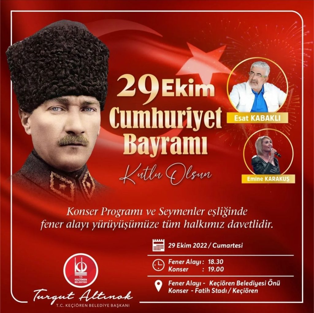 Keçiören Belediyesi 29 Ekim Cumhuriyet Bayramı Kutlamaları
